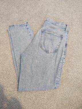 Gap Factory high rise vintage slim jeans light denim Split Hem Size 29